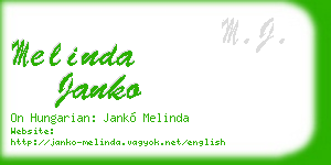 melinda janko business card